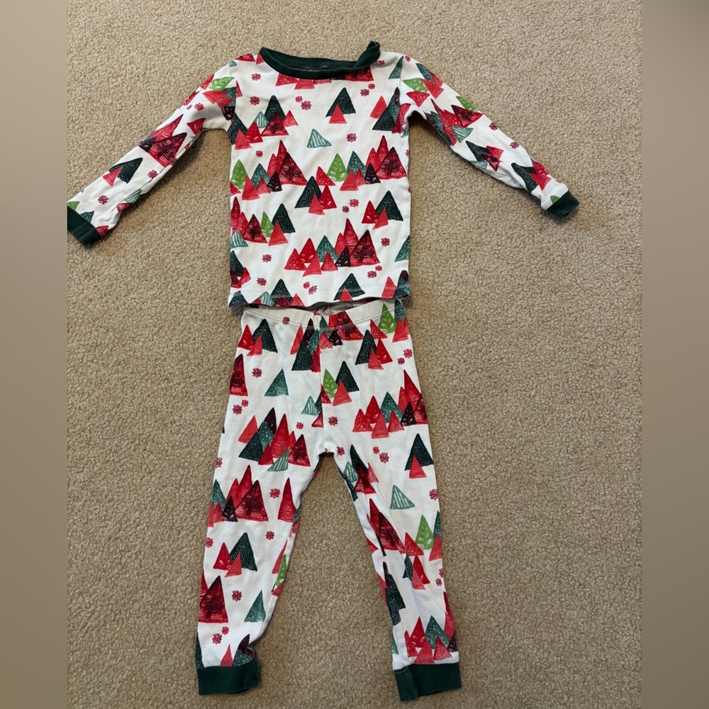 Burt's Bees Holiday Tree Pajama Set Size 2T